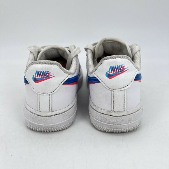 Nike Force 1 Lv8 Ksa 3d Glasses White Blue Red Youth Shoes CJ7160 100 Size 12C - Picture 5 of 12